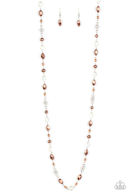 Twinkling Treasures - brown - Paparazzi necklace