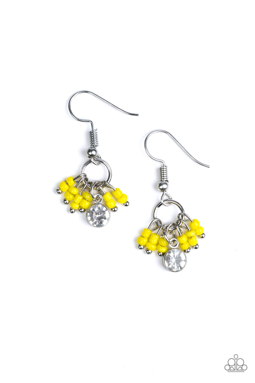 Twinkling Trinkets - yellow - Paparazzi earrings