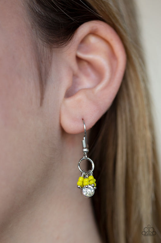 Twinkling Trinkets-yellow-Paparazzi earrings