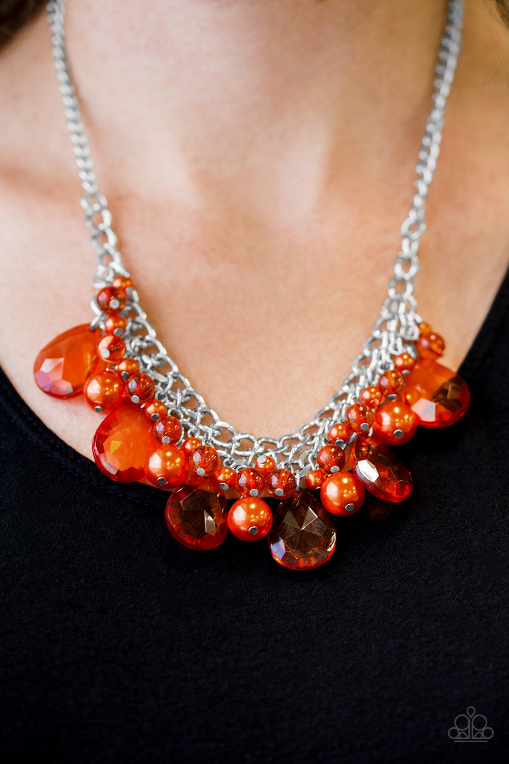 Twinkly Typhoon - Orange - Paparazzi necklace