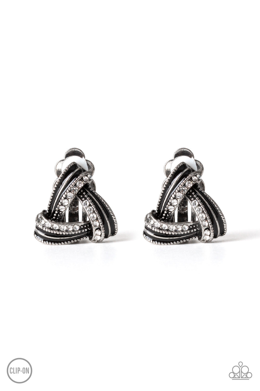 Twirling Twinkle - black - Paparazzi CLIP ON earrings