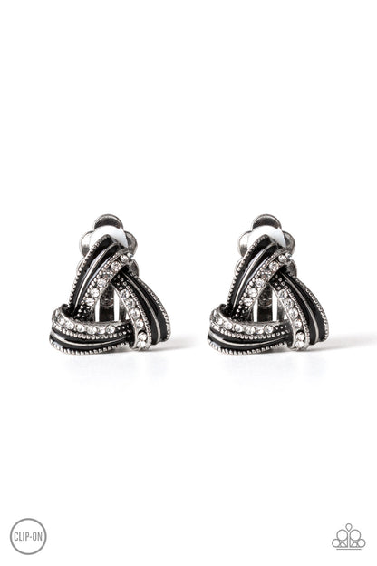 Twirling Twinkle - black - Paparazzi CLIP ON earrings