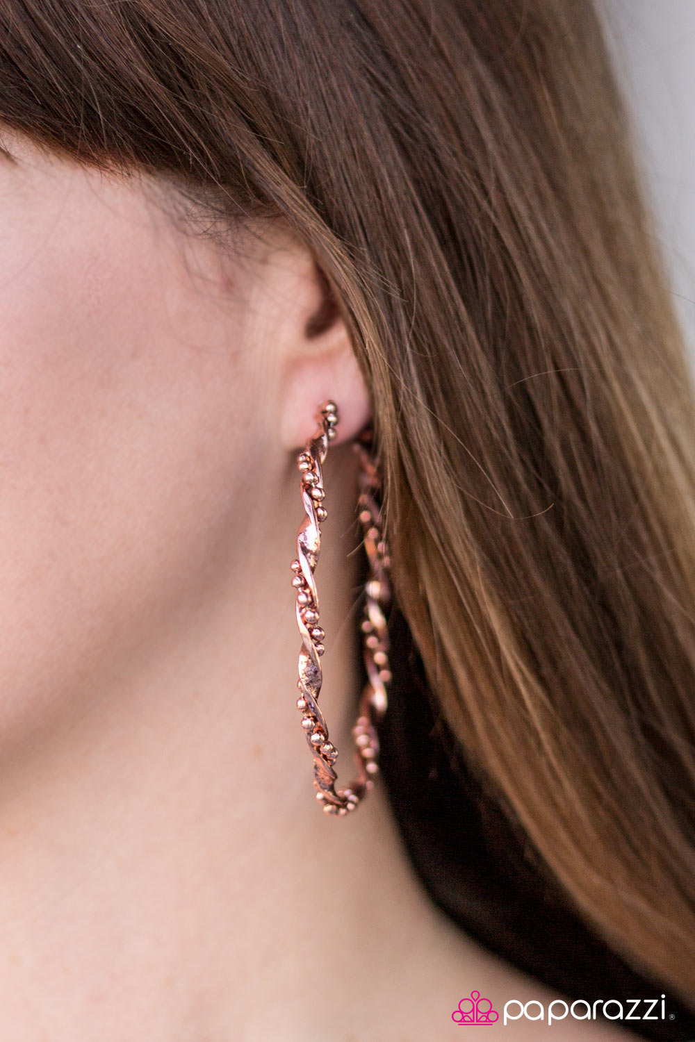 Twister - Copper - Paparazzi earrings