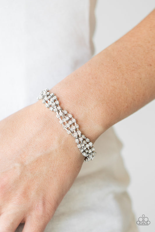 Twists and Turns - white - Paparazzi bracelet