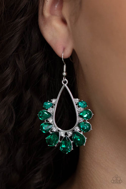 Two Can Play That Game - green - Paparazzi earrings