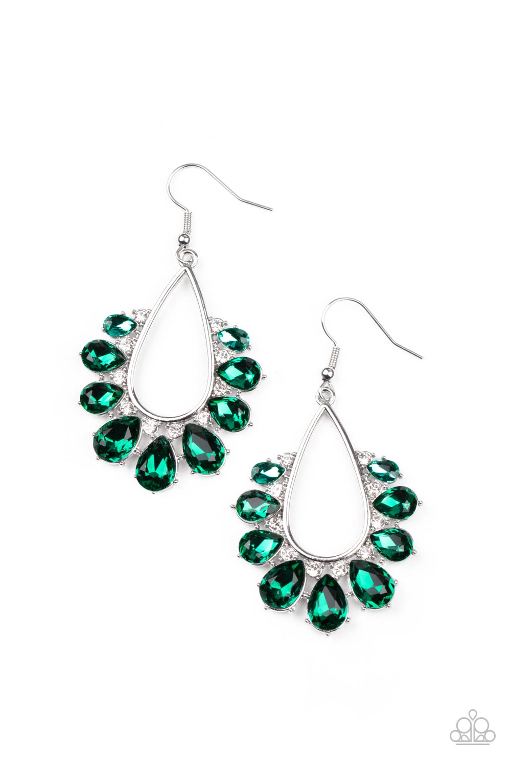 Two Can Play That Game - green - Paparazzi earrings