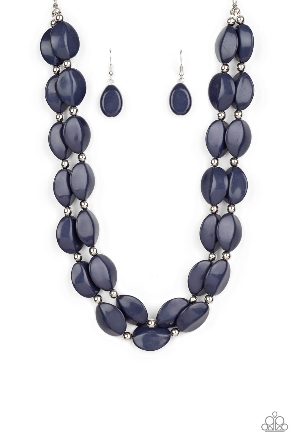 Two Story Stunner - blue - Paparazzi necklace