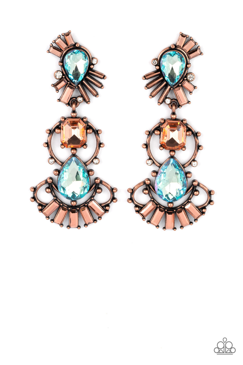 Ultra Universal - copper - Paparazzi earrings