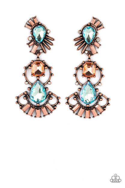 Ultra Universal - copper - Paparazzi earrings