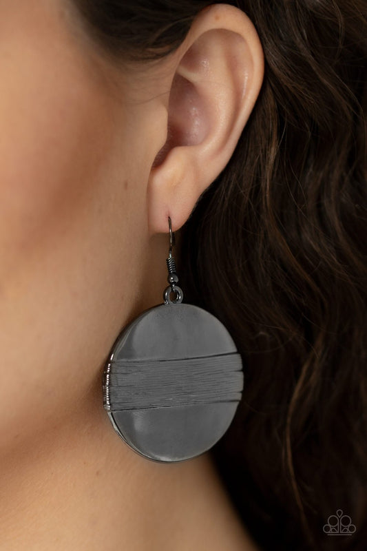 Ultra Uptown-black-Paparazzi earrings