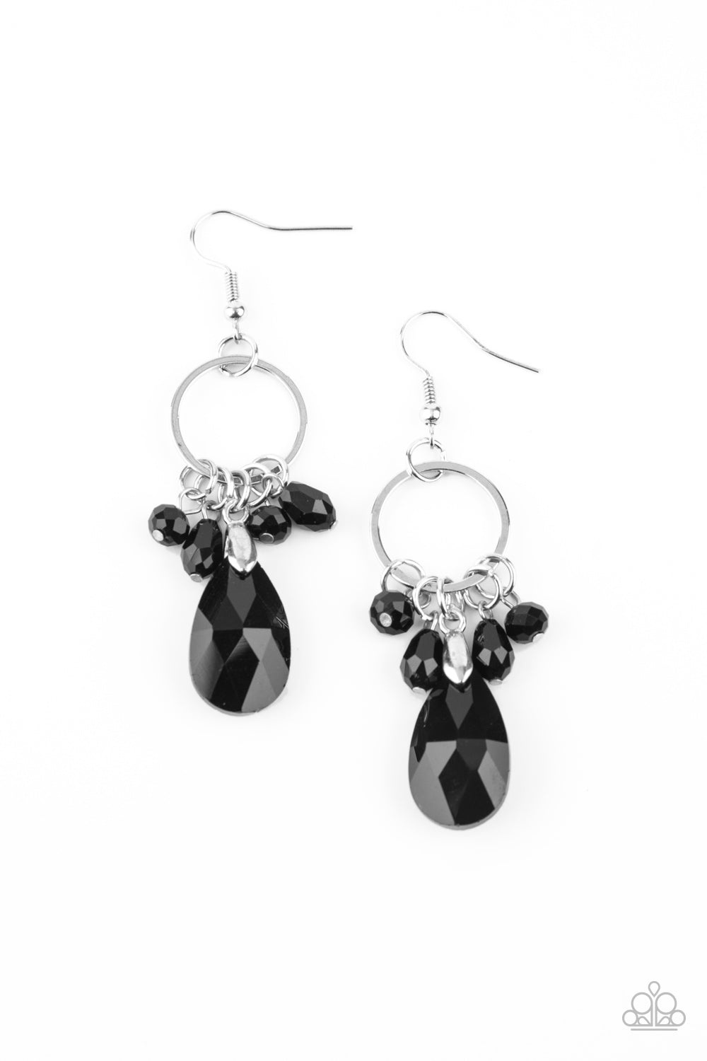 Unapologetic Glow - black - Paparazzi earrings