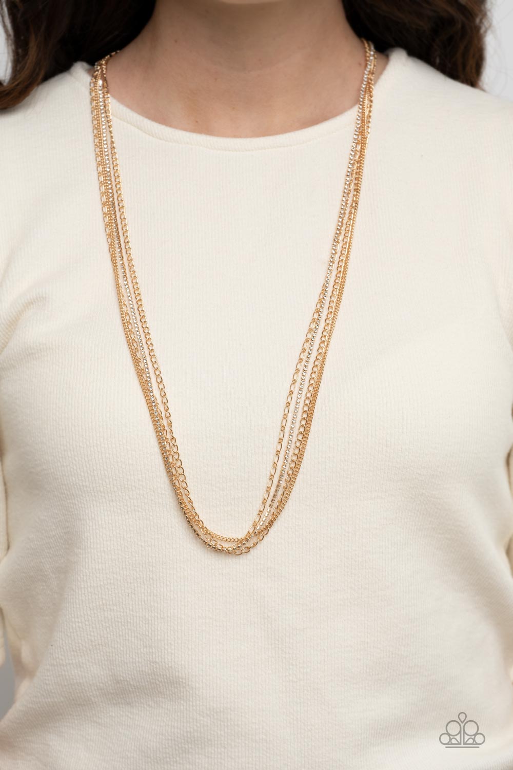 Undauntingly Urban - gold - Paparazzi necklace