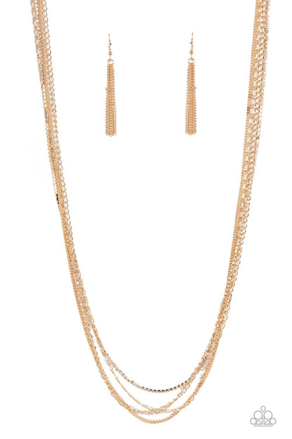 Undauntingly Urban - gold - Paparazzi necklace