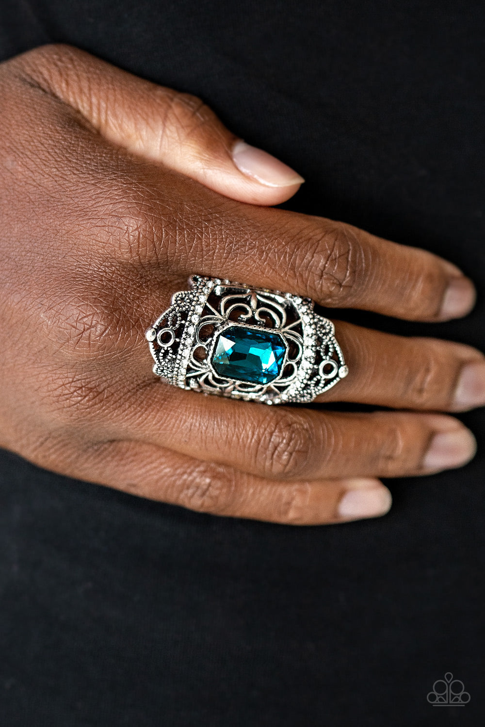 Undefinable Dazzle - blue - Paparazzi ring