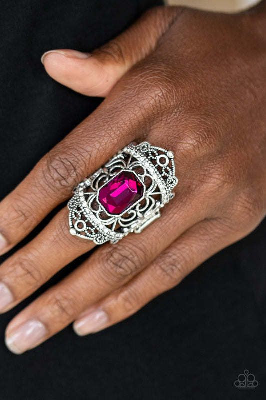 Undefinable Dazzle - pink - Paparazzi ring