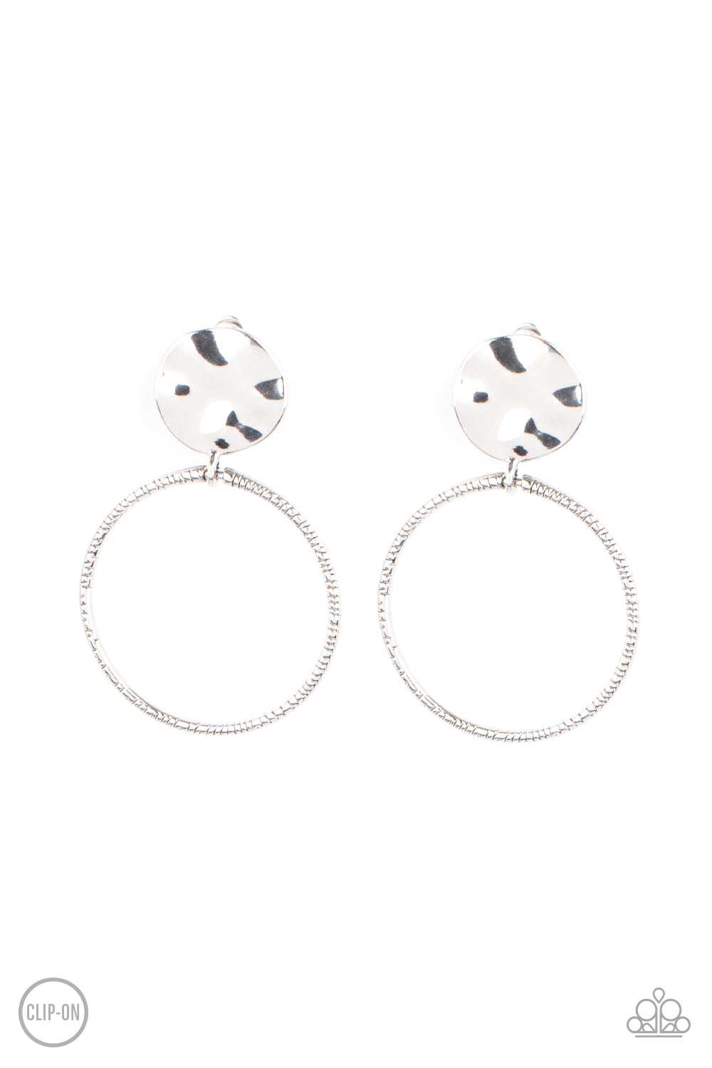 Undeniably Urban - silver - Paparazzi CLIP ON earrings