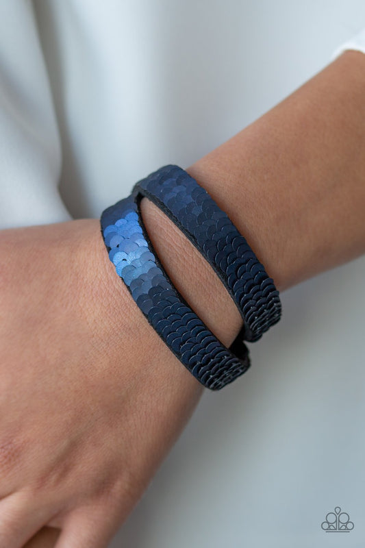 Under the Sequins-blue-Paparazzi bracelet