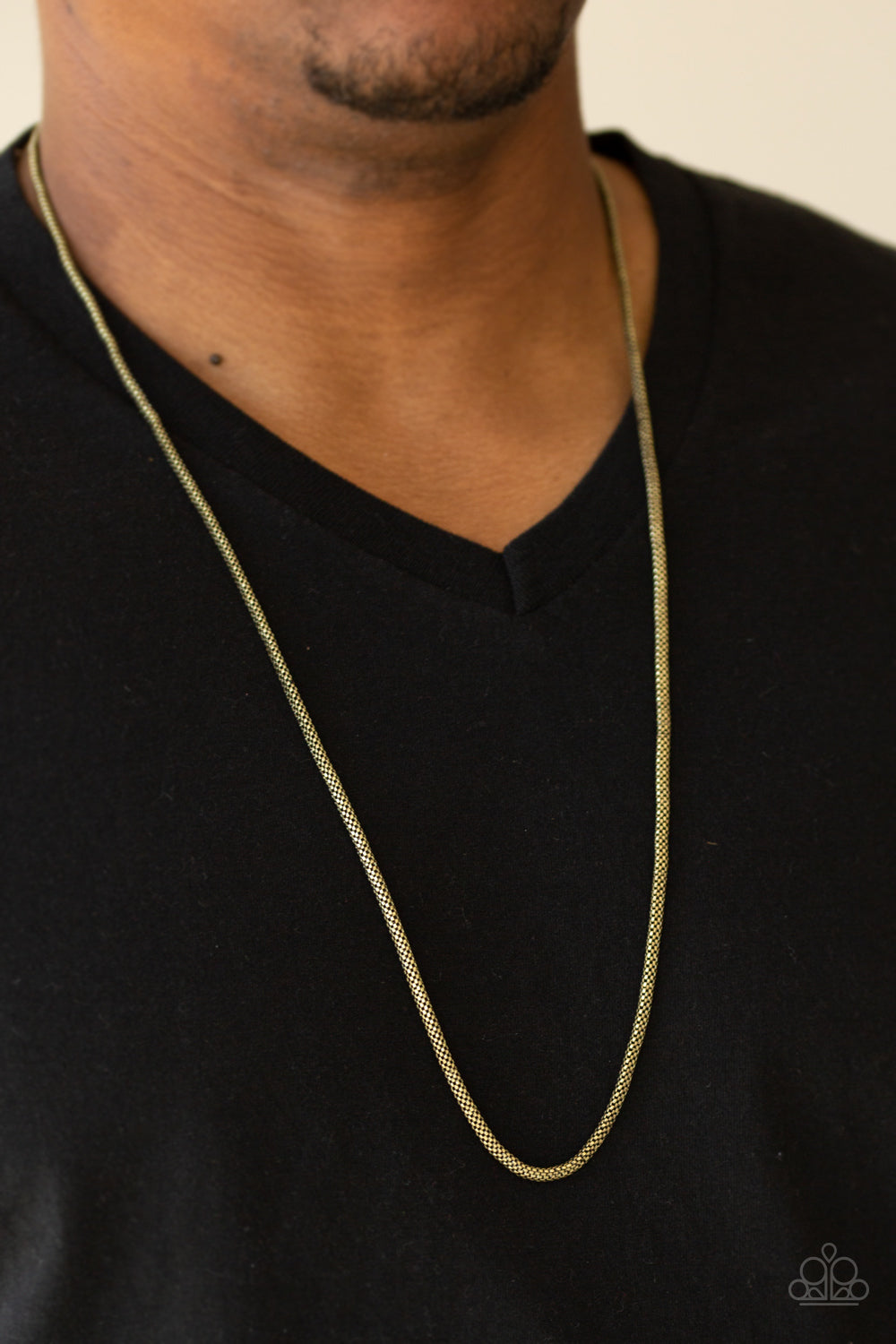 Underground - brass - Paparazzi mens necklace