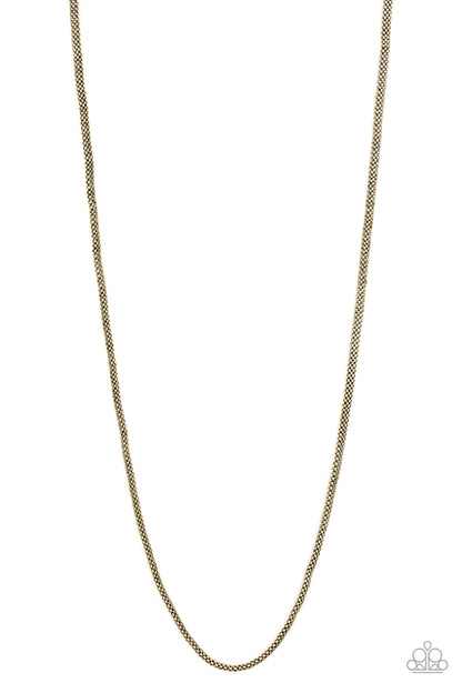 Underground - brass - Paparazzi mens necklace