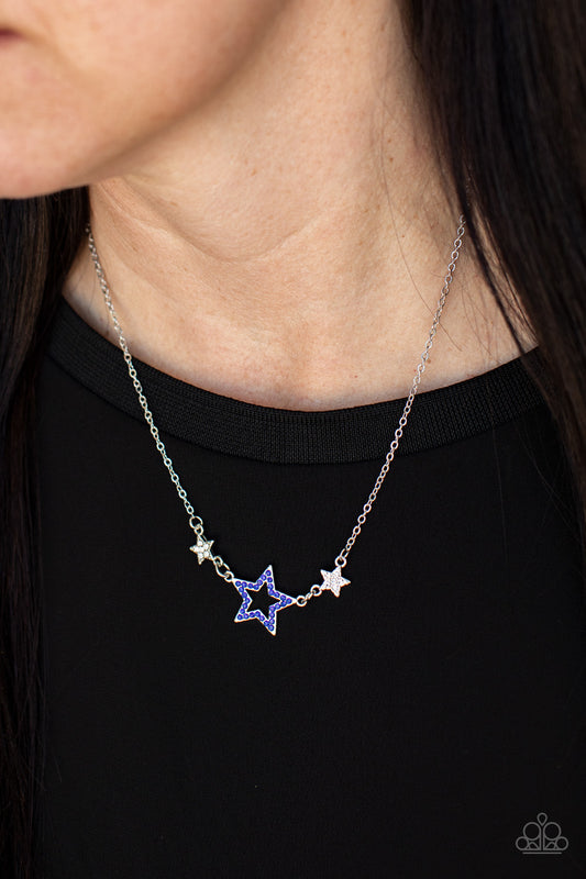 United We Sparkle - blue - Paparazzi necklace