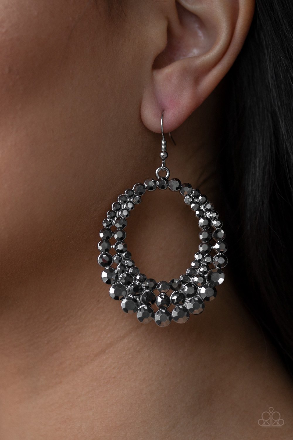 Universal Shimmer-silver-Paparazzi earrings