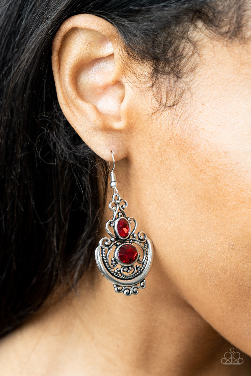 Unlimited Vacation - red - Paparazzi earrings