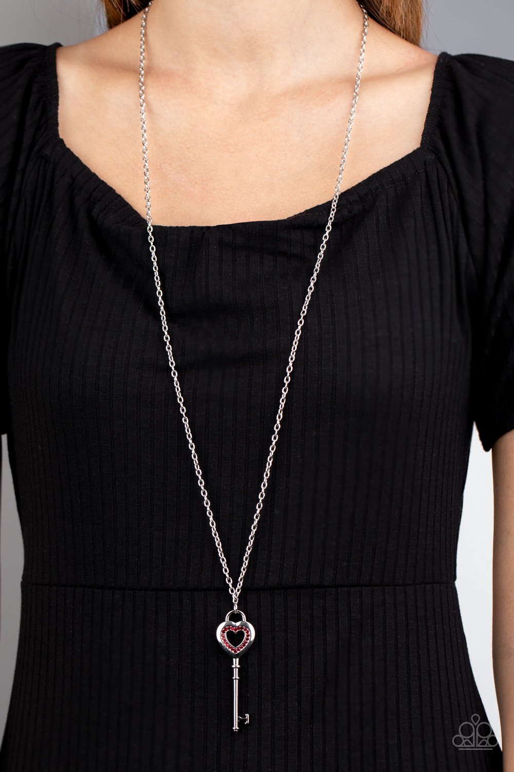 Unlock Your Heart-red-Paparazzi necklace