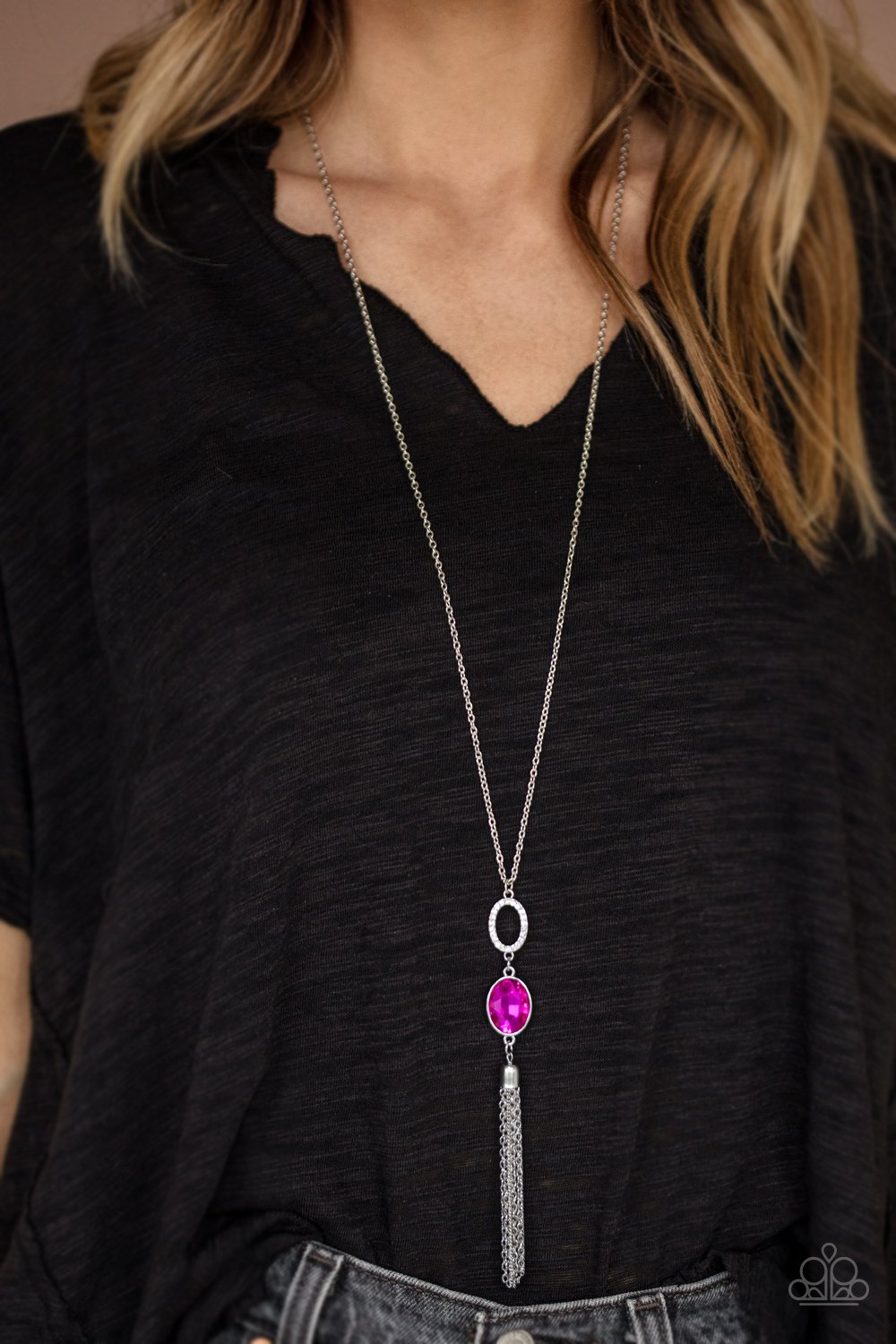 Unstoppable Glamour-pink-Paparazzi necklace