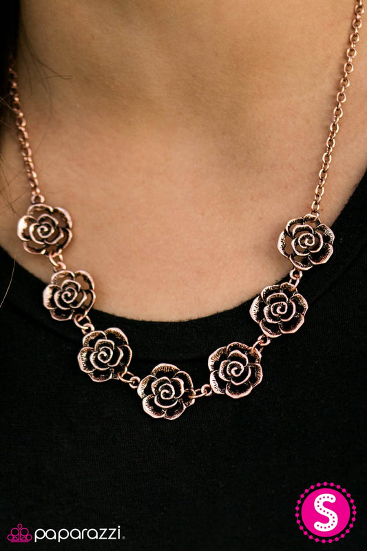 Until The Last Petal Falls - Copper - Paparazzi necklace