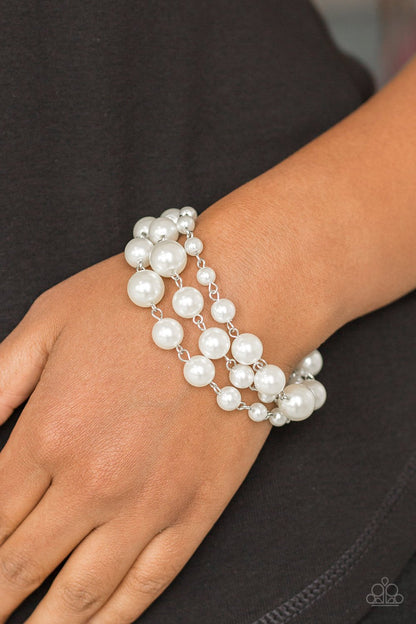 Until the End of Timeless - white - Paparazzi bracelet