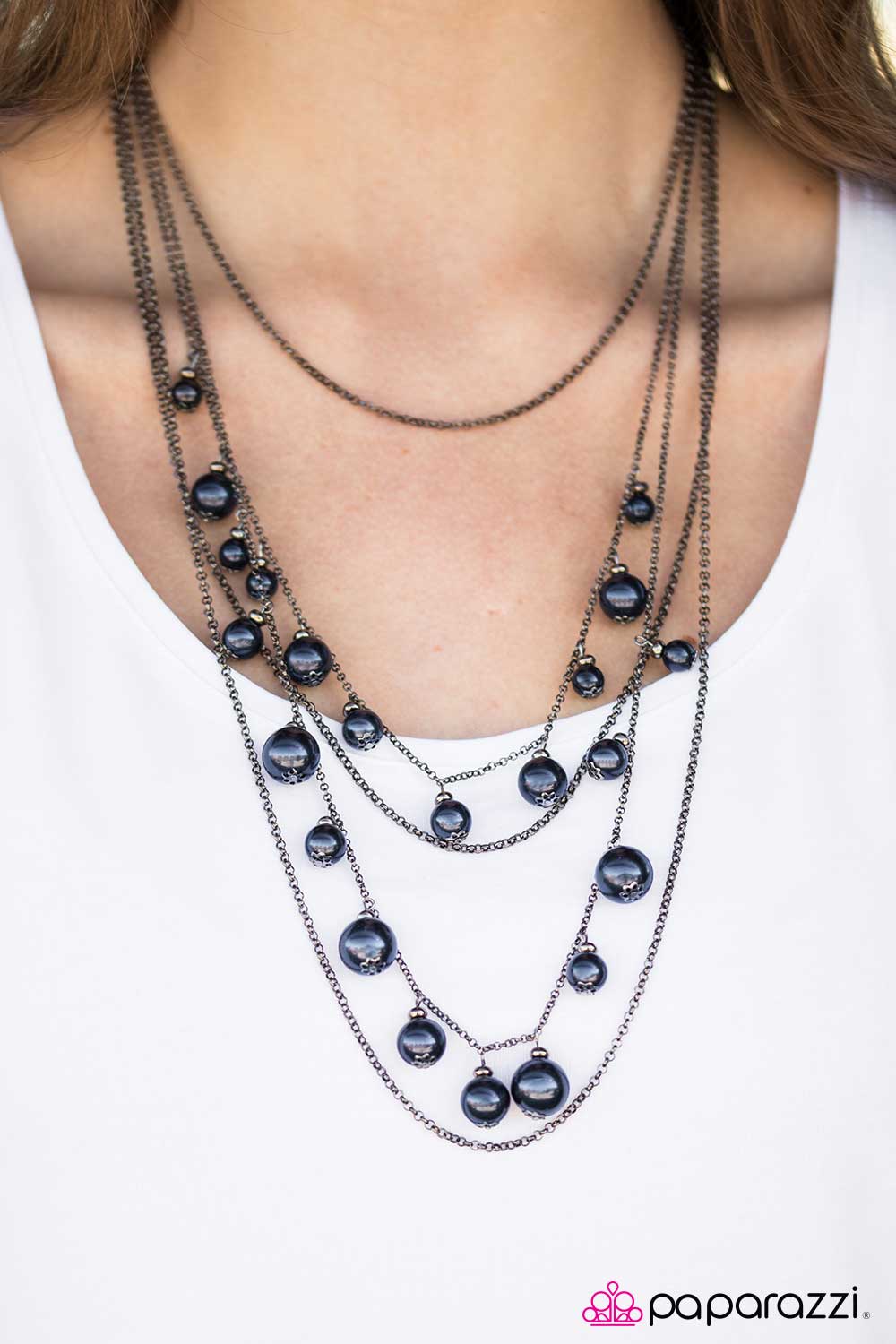 Up Close and Personal - Blue - Paparazzi necklace
