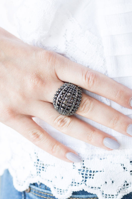 Up in Armor - black - Paparazzi ring