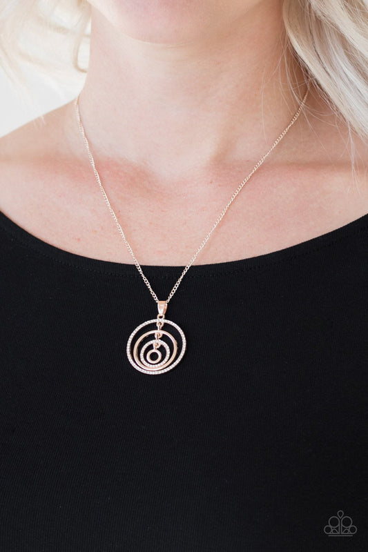 Upper East Side - rose gold - Paparazzi necklace