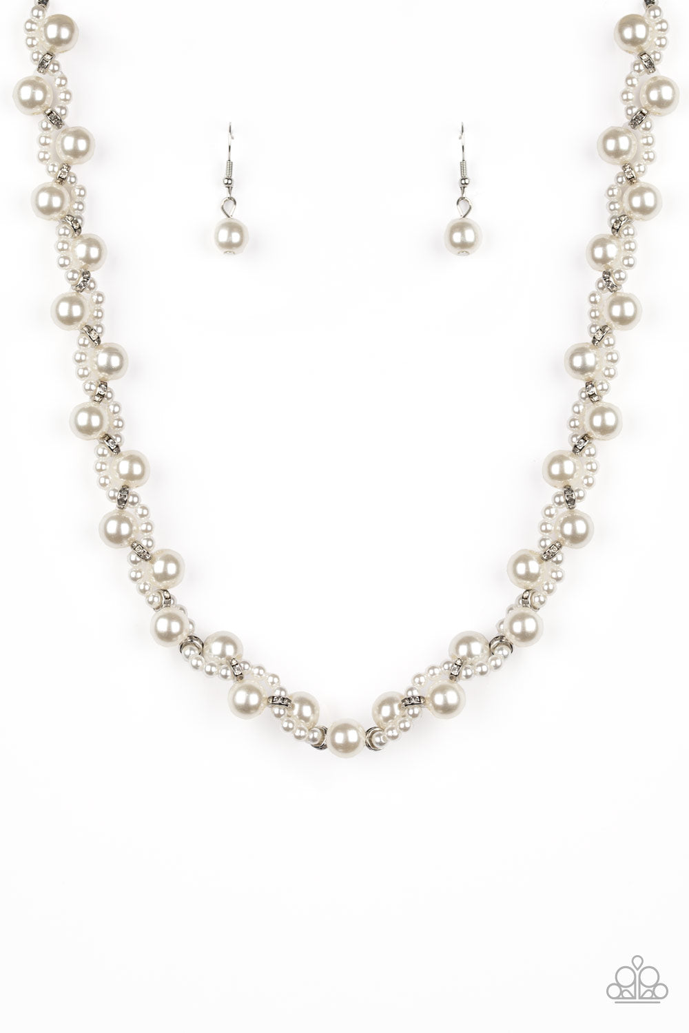 Uptown Opulence - white - Paparazzi necklace