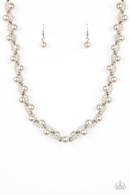 Uptown Opulence - white - Paparazzi necklace