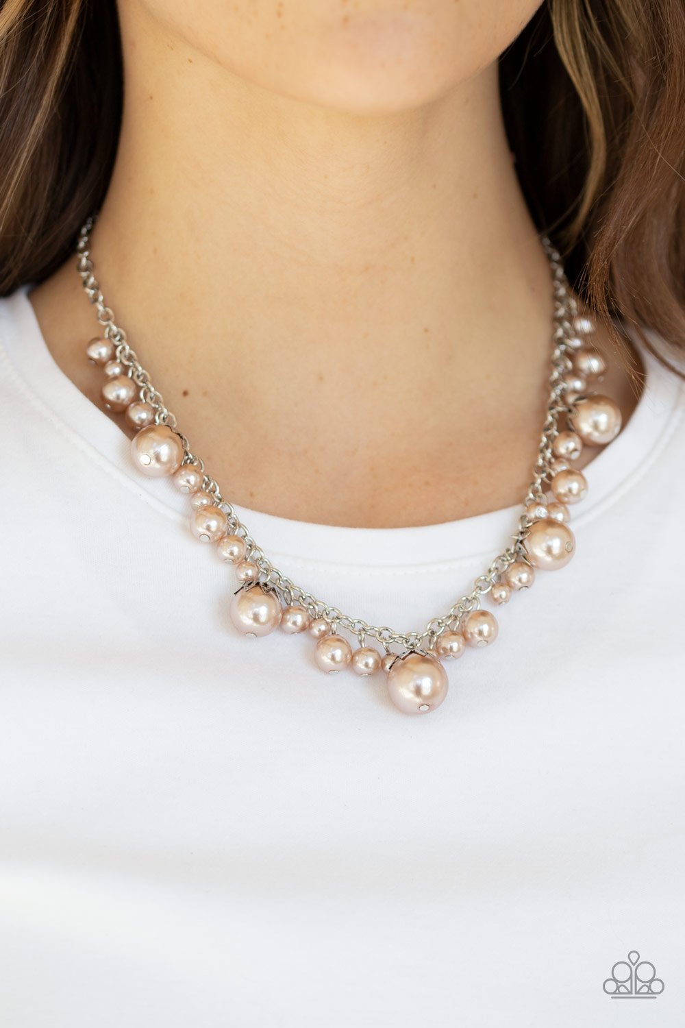 Uptown Pearls-brown-Paparazzi necklace
