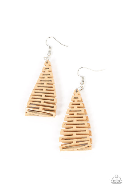 Urban Delirium - brown - Paparazzi earrings