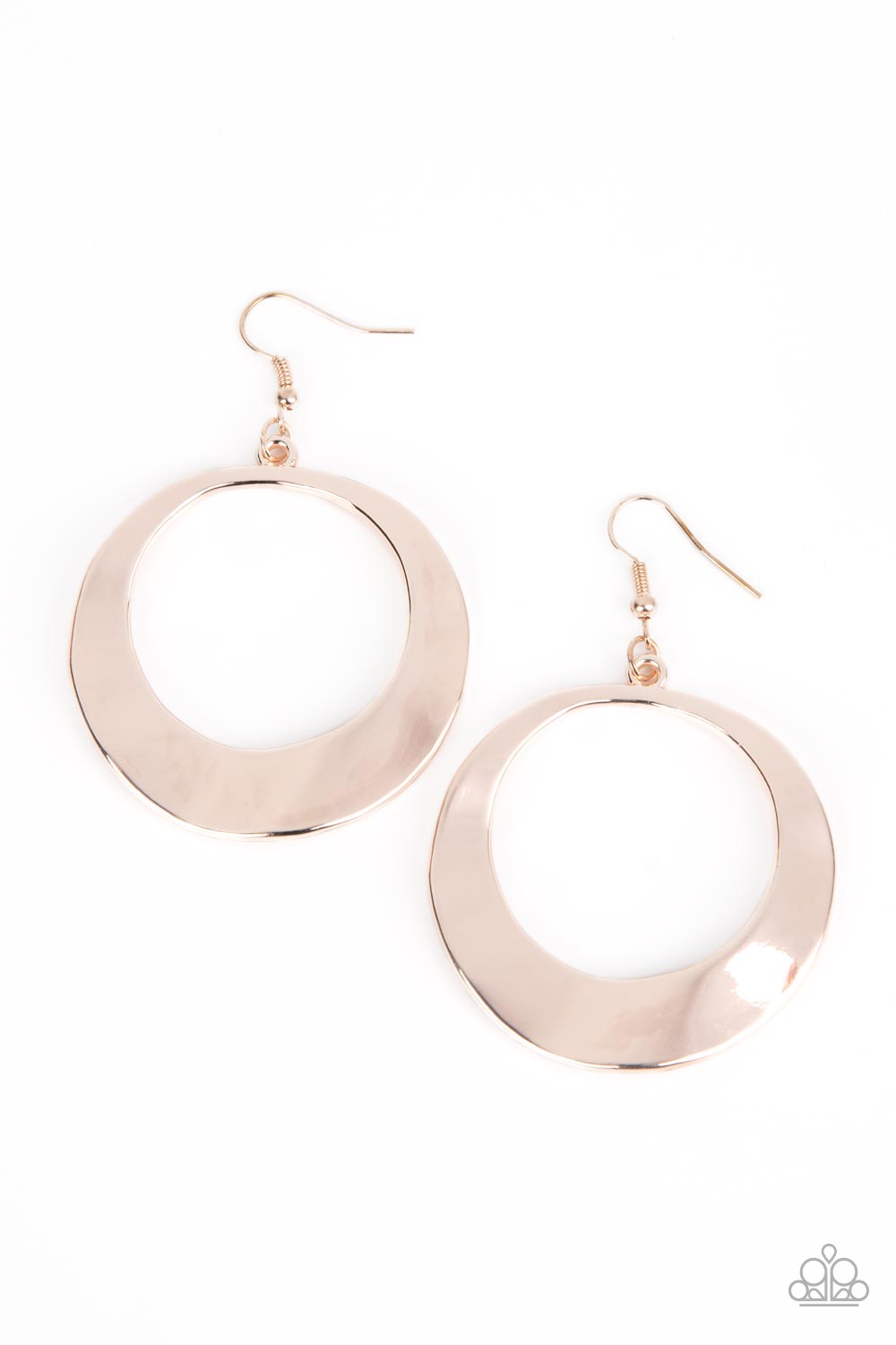 Urban Eclipse - rose gold - Paparazzi earrings