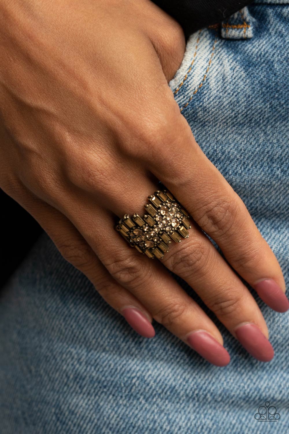 Urban Empire - brass - Paparazzi ring