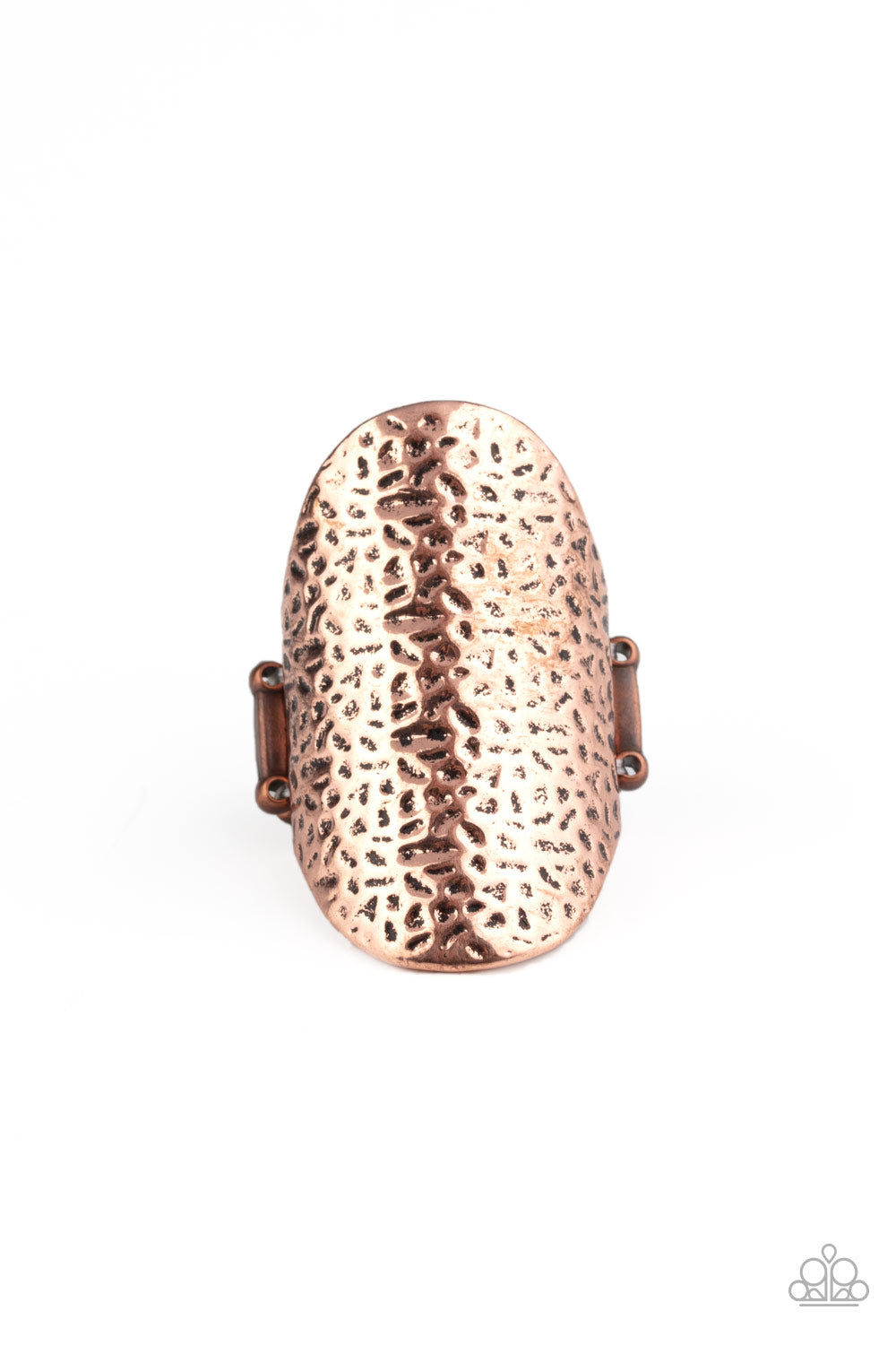 Urban Glyphs - copper - Paparazzi ring