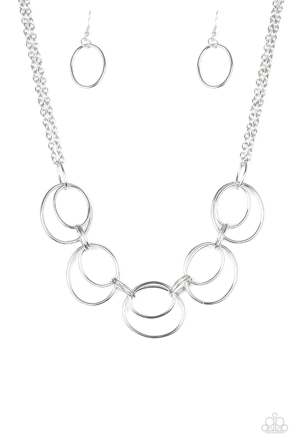 Urban Orbit - silver - Paparazzi necklace