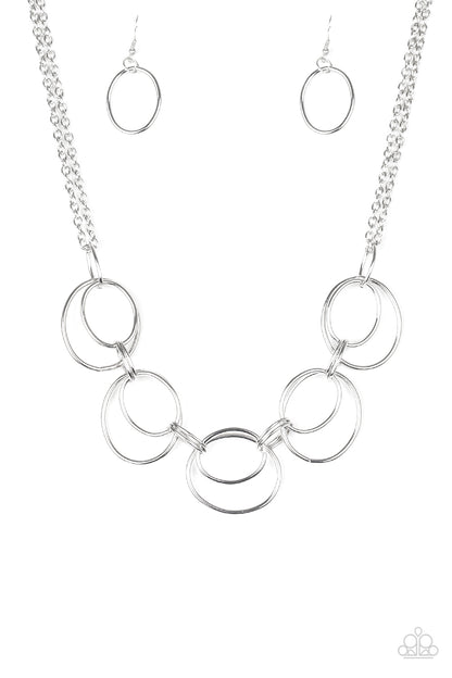 Urban Orbit - silver - Paparazzi necklace