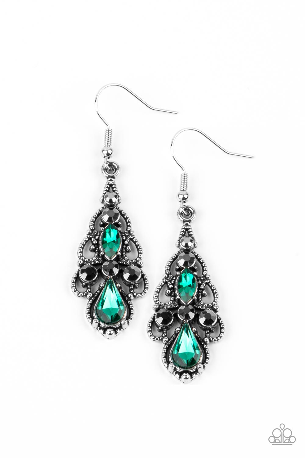 Urban Radiance - green - Paparazzi earrings