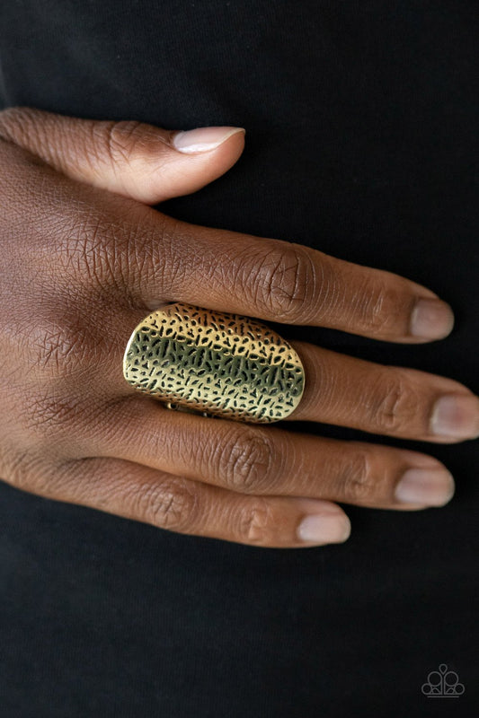 Urban Glyphs-brass-Paparazzi ring
