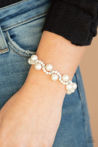Utmost Uptown-white-Paparazzi bracelet