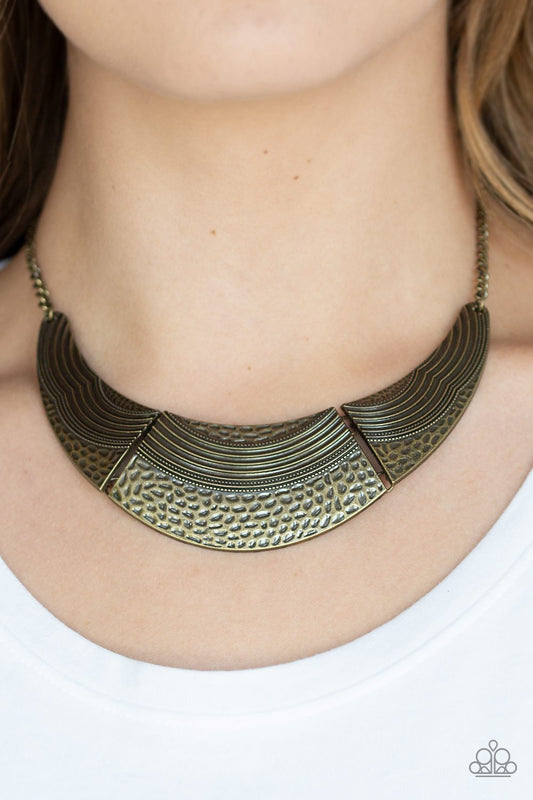 Utterly Untamable-brass-Paparazzi necklace