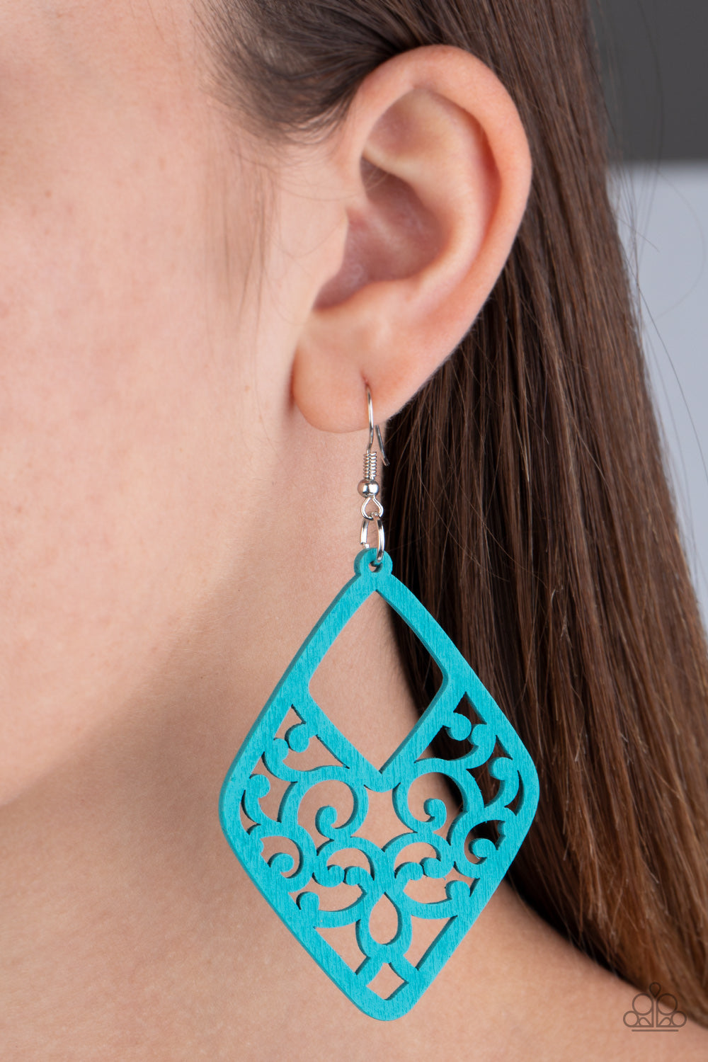 VINE for the Taking - blue - Paparazzi earrings