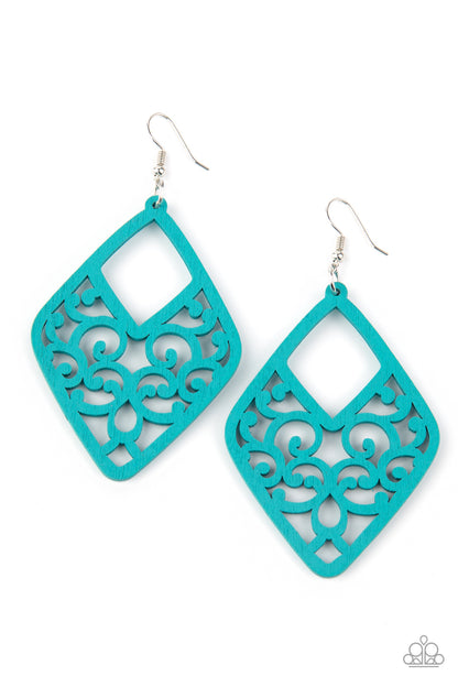 VINE for the Taking - blue - Paparazzi earrings