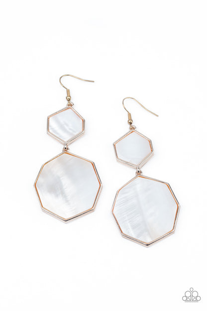 Vacation Glow - rose gold - Paparazzi earrings