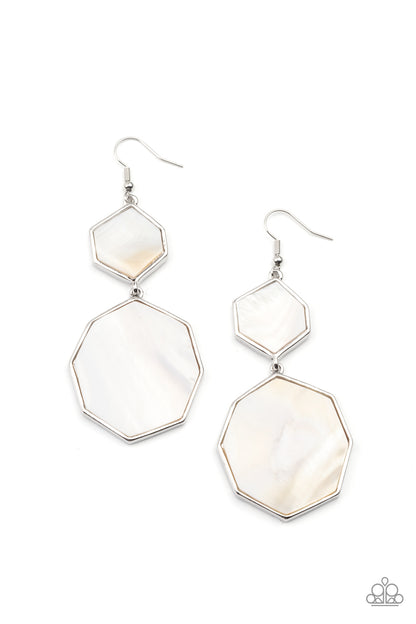 Vacation Glow - white - Paparazzi earrings